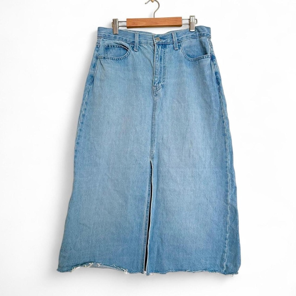 Uniqlo Light Wash Denim Maxi Skirt